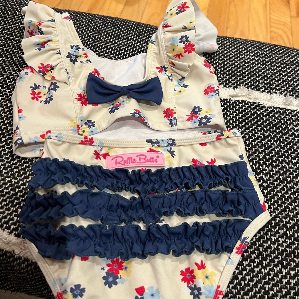 Ruffle Butts Swim Girls Two Piece suit 4T